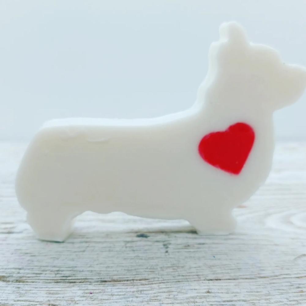 2 Corgi Shaped Soap Handcrafted Glycerin Soap Many Fragrances 4 oz bars - Picture 8 of 12